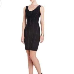 BCBGMAXAZRIA Makenna Black Body Con Sheet Dress